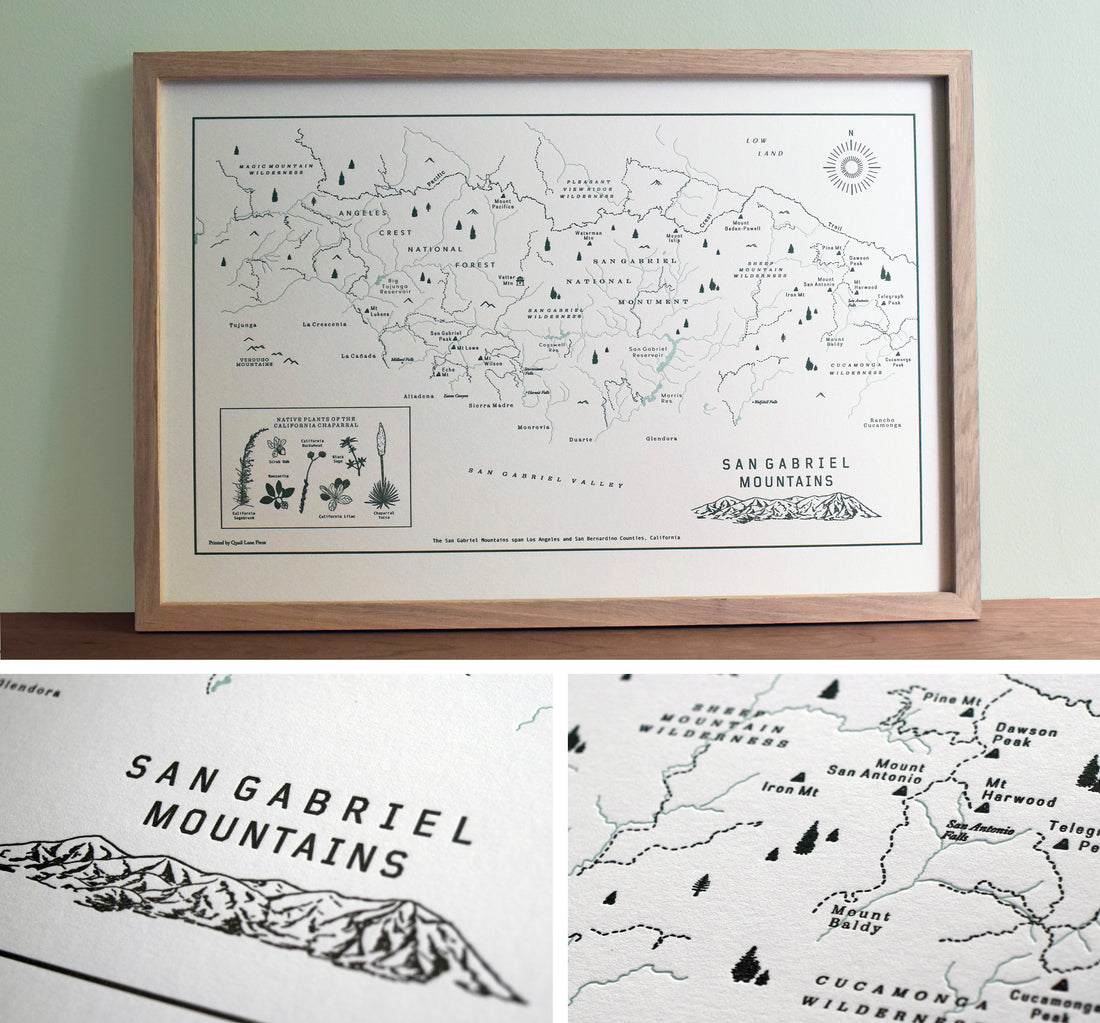 San Gabriel Mountains, Los Angeles County Map
