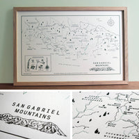 San Gabriel Mountains, Los Angeles County Map