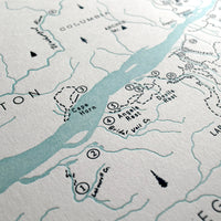 Columbia River Gorge and Mount Hood, Oregon Map