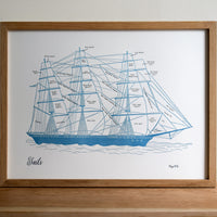 Clipper Ship Sail Chart