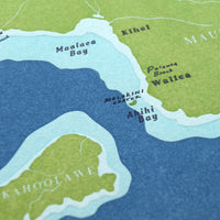Maui, Hawaii, Letterpress Map