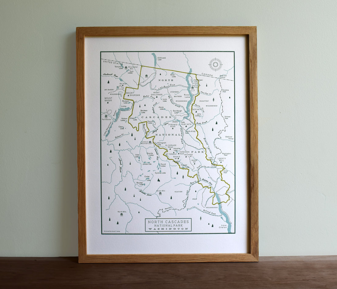 North Cascades National Park. Washington Map