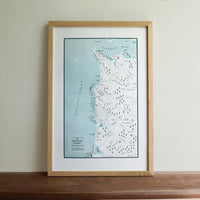 Oregon Coast Map, Columbia River to Tillamook Bay Map