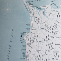 Oregon Coast Map, Columbia River to Tillamook Bay Map