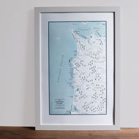 Oregon Coast Map, Columbia River to Tillamook Bay Map