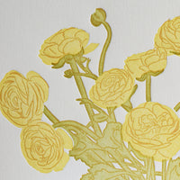 Ranunculus (Yellow) Flower Card