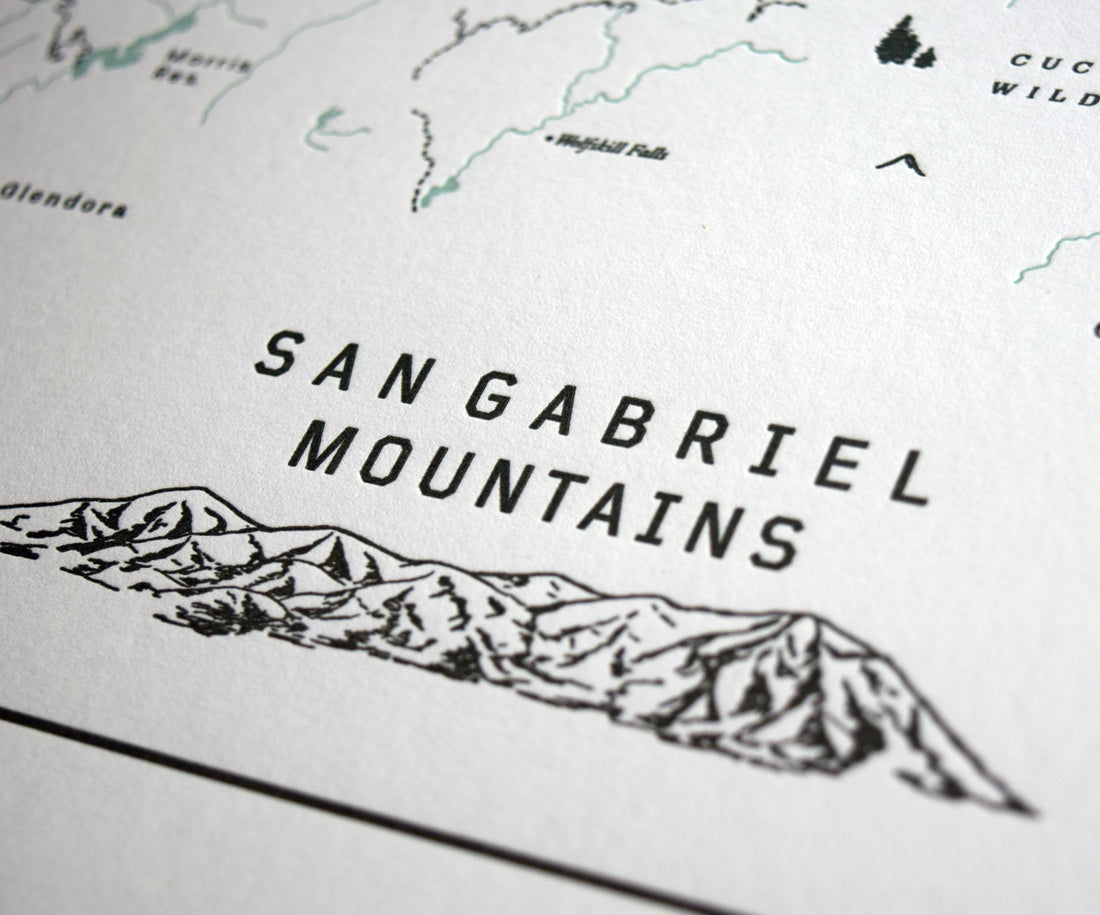 San Gabriel Mountains, Los Angeles County Map