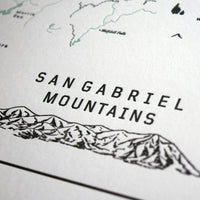 San Gabriel Mountains, Los Angeles County Map