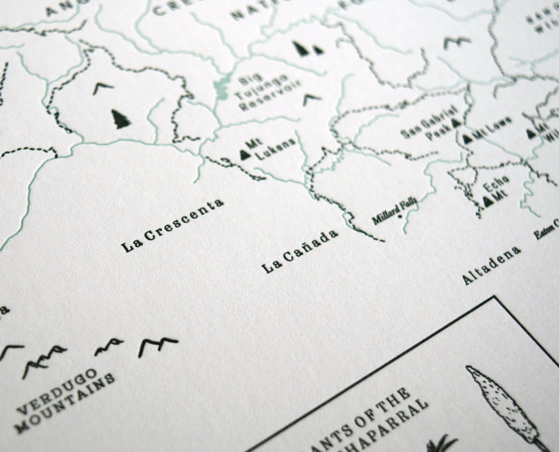 San Gabriel Mountains, Los Angeles County Map