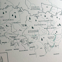 San Gabriel Mountains, Los Angeles County Map