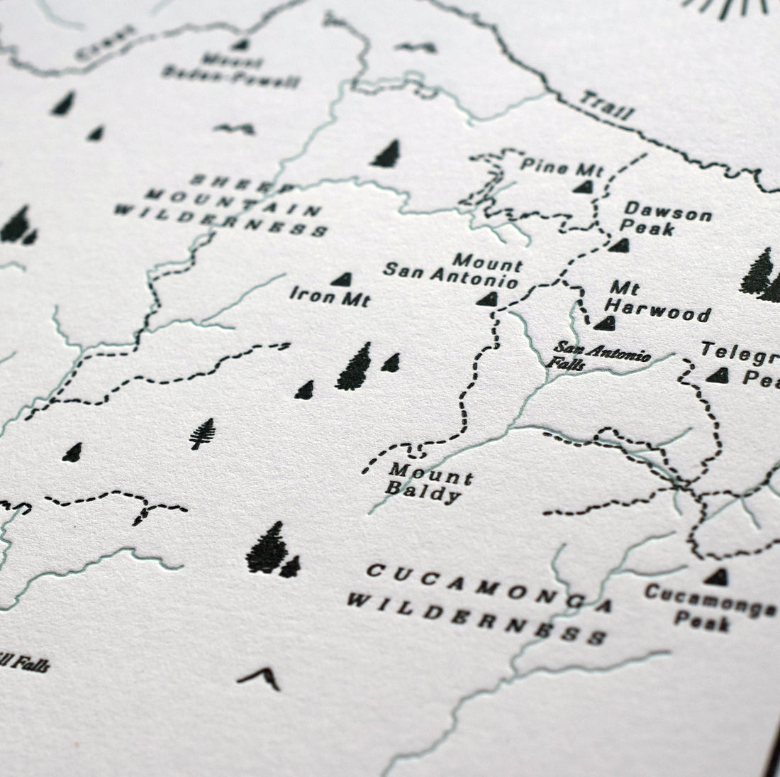 San Gabriel Mountains, Los Angeles County Map