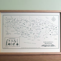 San Gabriel Mountains, Los Angeles County Map