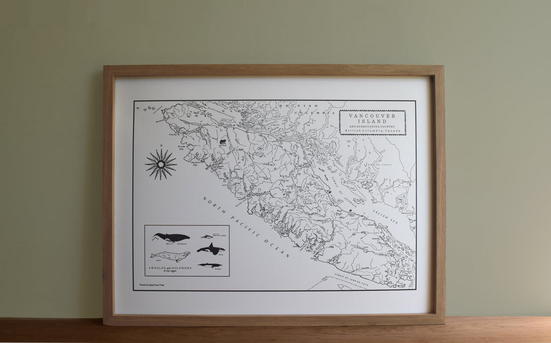 Vancouver Island, British Columbia Map Print