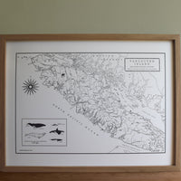 Vancouver Island, British Columbia Map Print
