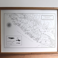 Vancouver Island, British Columbia Map Print