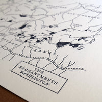 Enchantments Alpine Lakes Map Print
