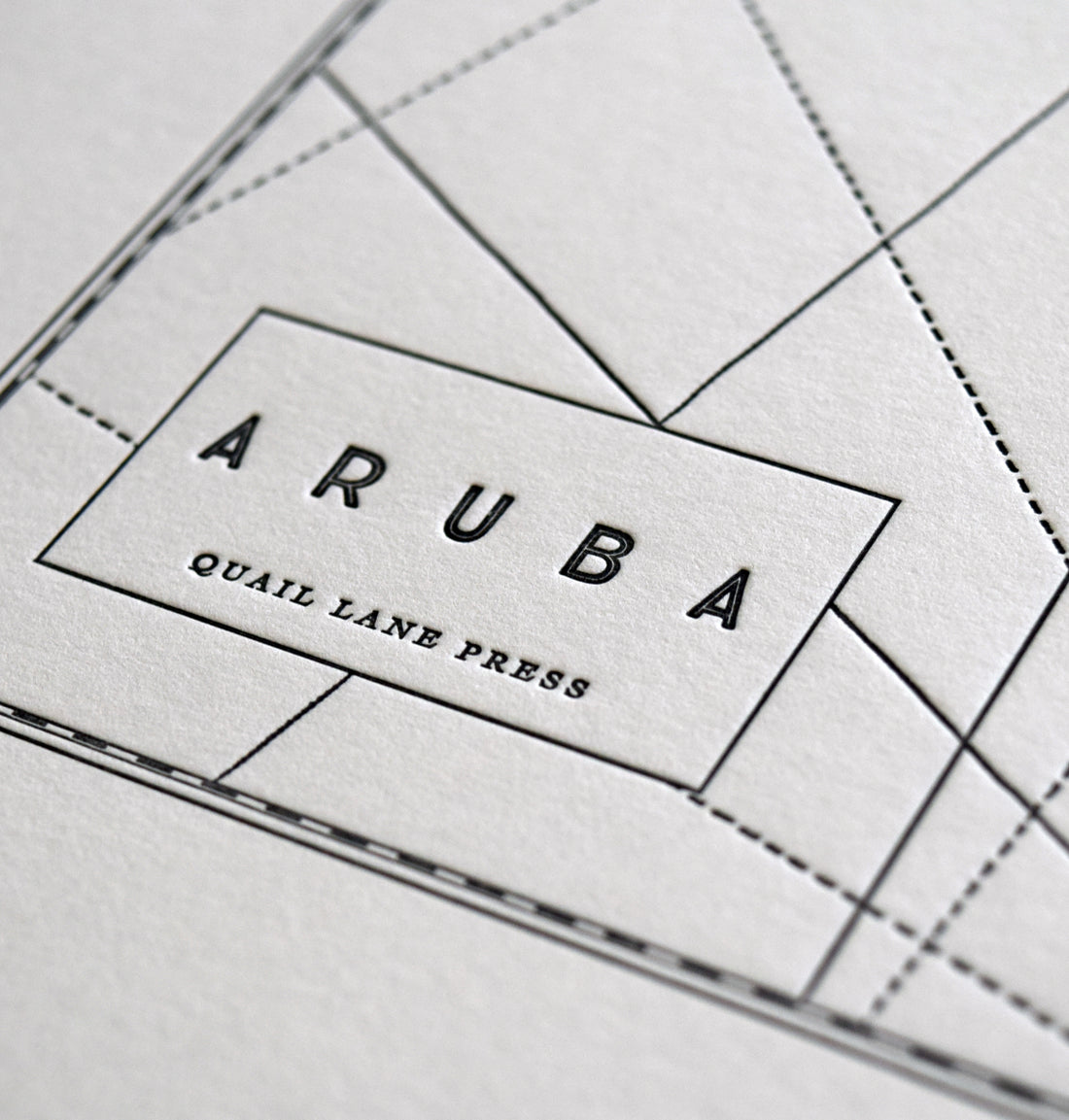 Letterpress printed map of Aruba for sale