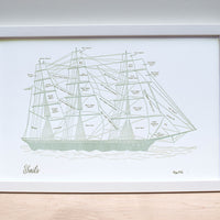 Clipper Ship Sail Chart