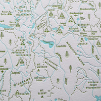 Colorado Map including Aspen, Snowmass, Breckenridge, Copp