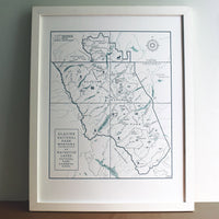 Letterpress Map Wall Art Montana