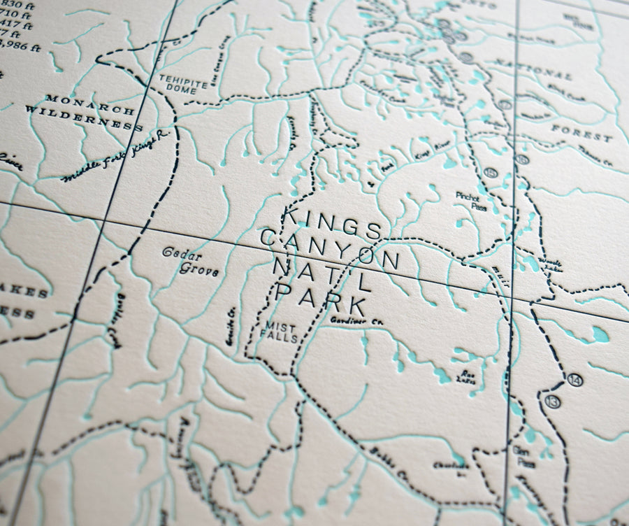 High Sierra trail map