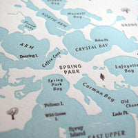 Lake Minnetonka, Minnesota Map Print