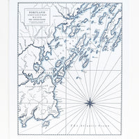 Portland, Maine, Letterpress Map