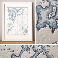 Northeastern US wall art map