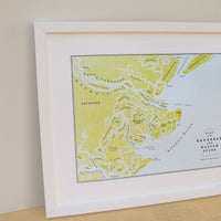Savannah, Georgia, Letterpress Map
