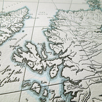 Scotland, Letterpress Map Print