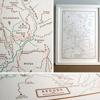 Sedona, Arizona, Letterpress Map