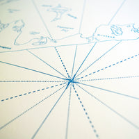 Northeastern US Map Montauk New York & the Hamptons Art Print