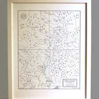 Map of the three sisters wilderness of bend oregon including mt bachelor broken top mountain and the three sisters. Prominent landmarks, trails, peaks, and creeks are labeled.