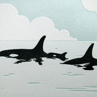 Orca Whale Pod Card