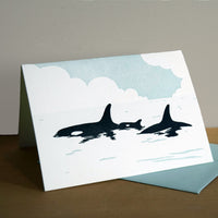 Orca Whale Pod Card
