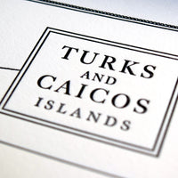 Turks and Caicos Islands Map Print