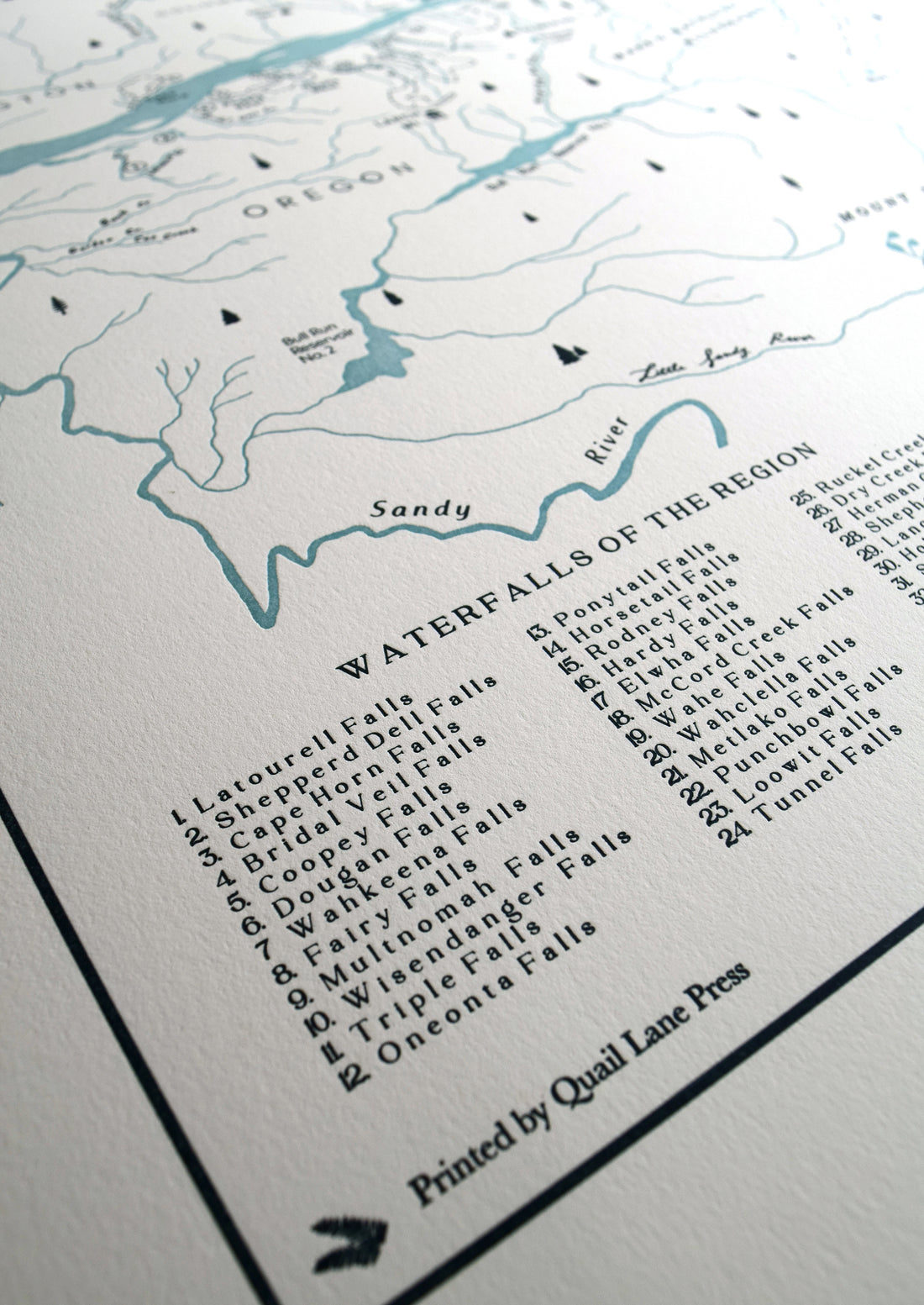 Columbia River Gorge and Mount Hood, Oregon Map
