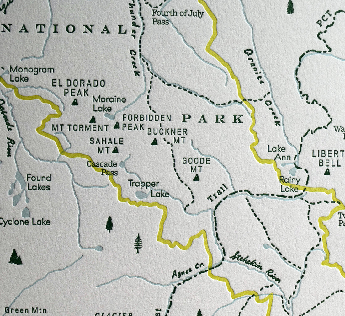 North Cascades National Park. Washington Map