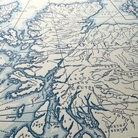 Scotland, Letterpress Map Print