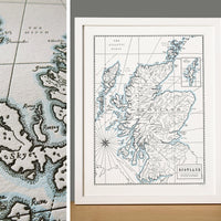 Scotland, Letterpress Map Print