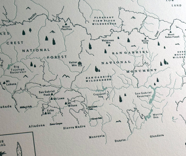 The San Gabriel Mountains Map