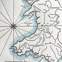 Wales, Letterpress Map