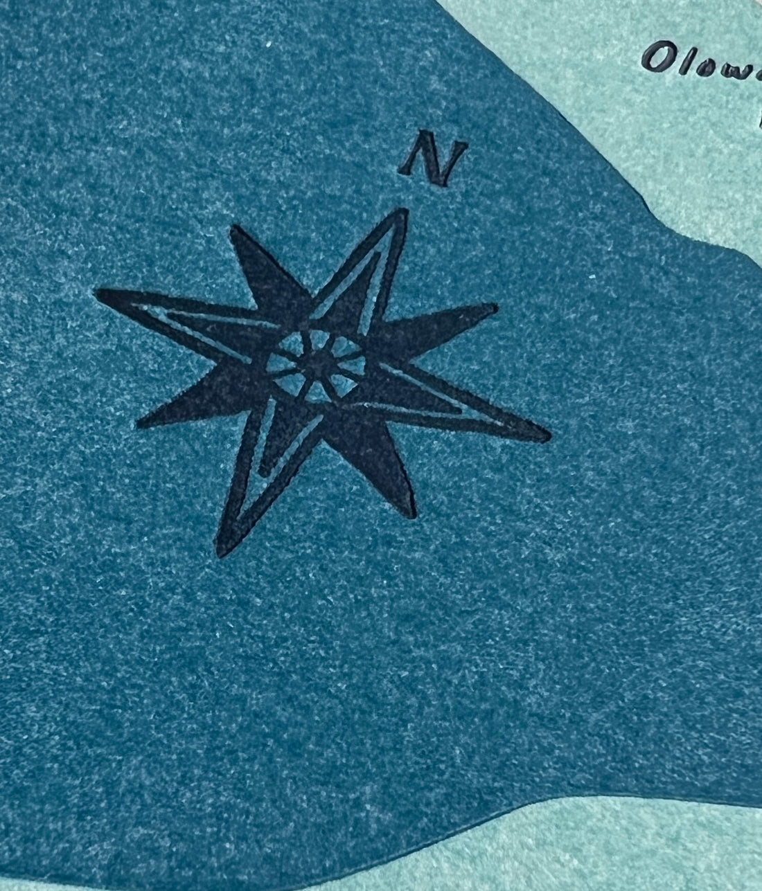 Maui, Hawaii, Letterpress Map