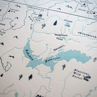 Catskill Mountains Map Print