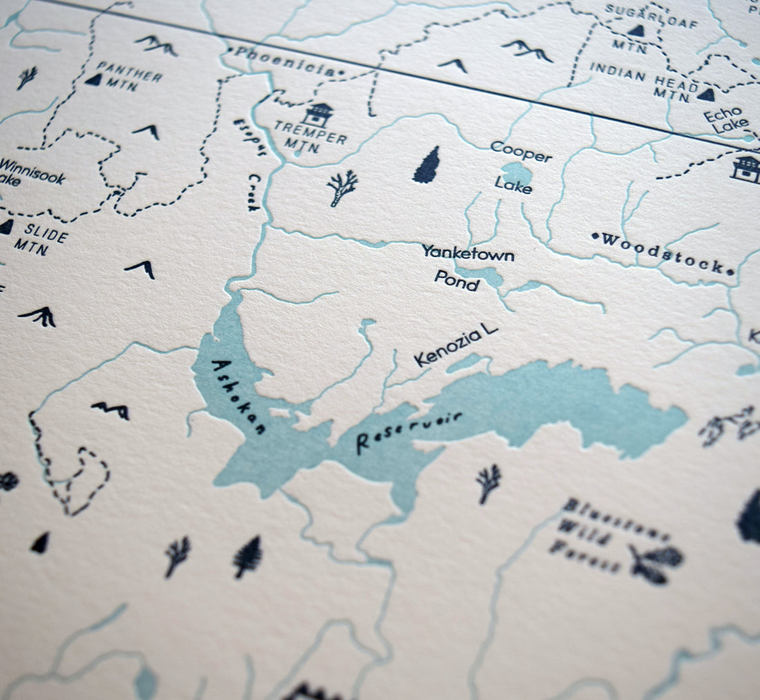 Catskill Mountains Map Print