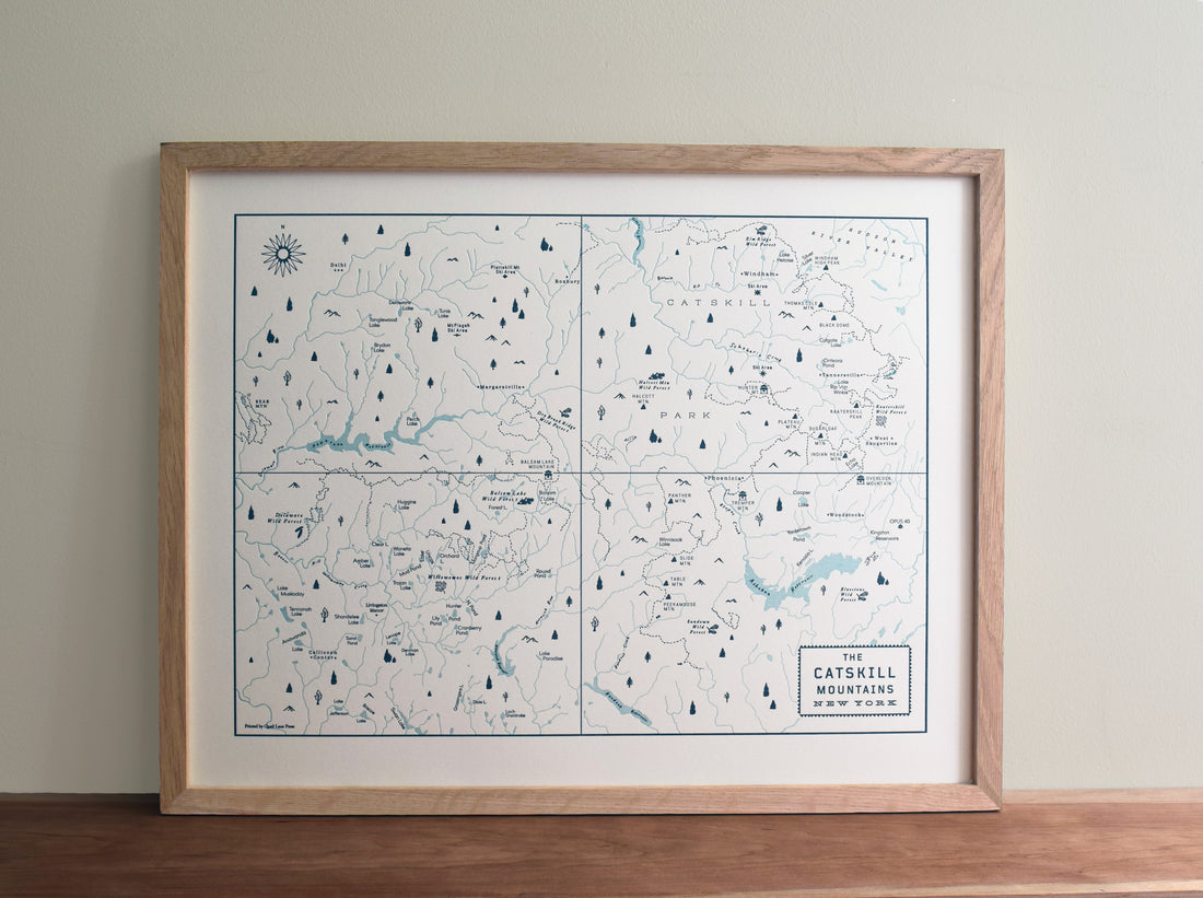 Catskill Mountains Map Print