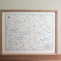 Catskill Mountains Map Print