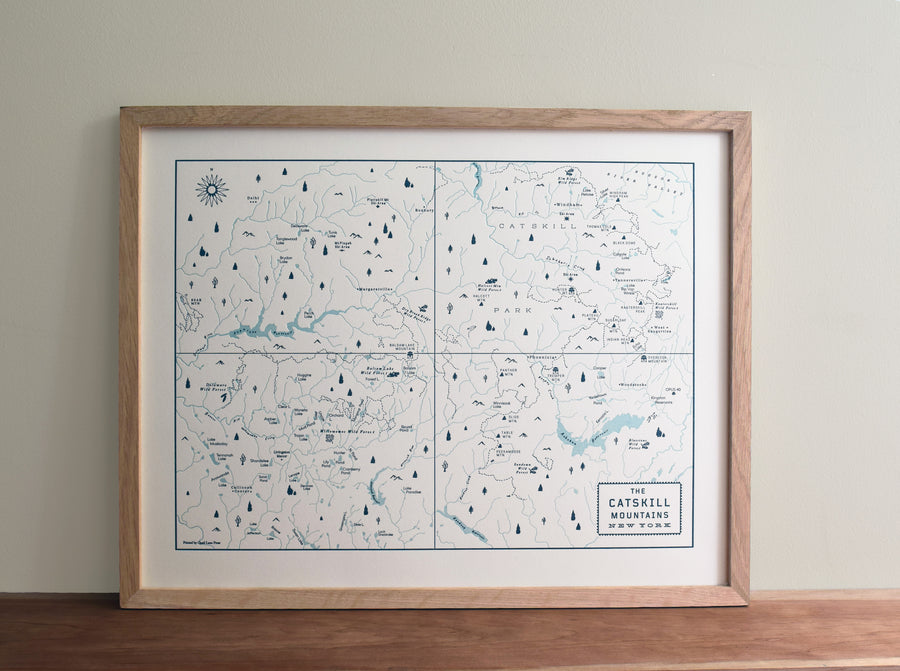 Catskill Mountains Map Print
