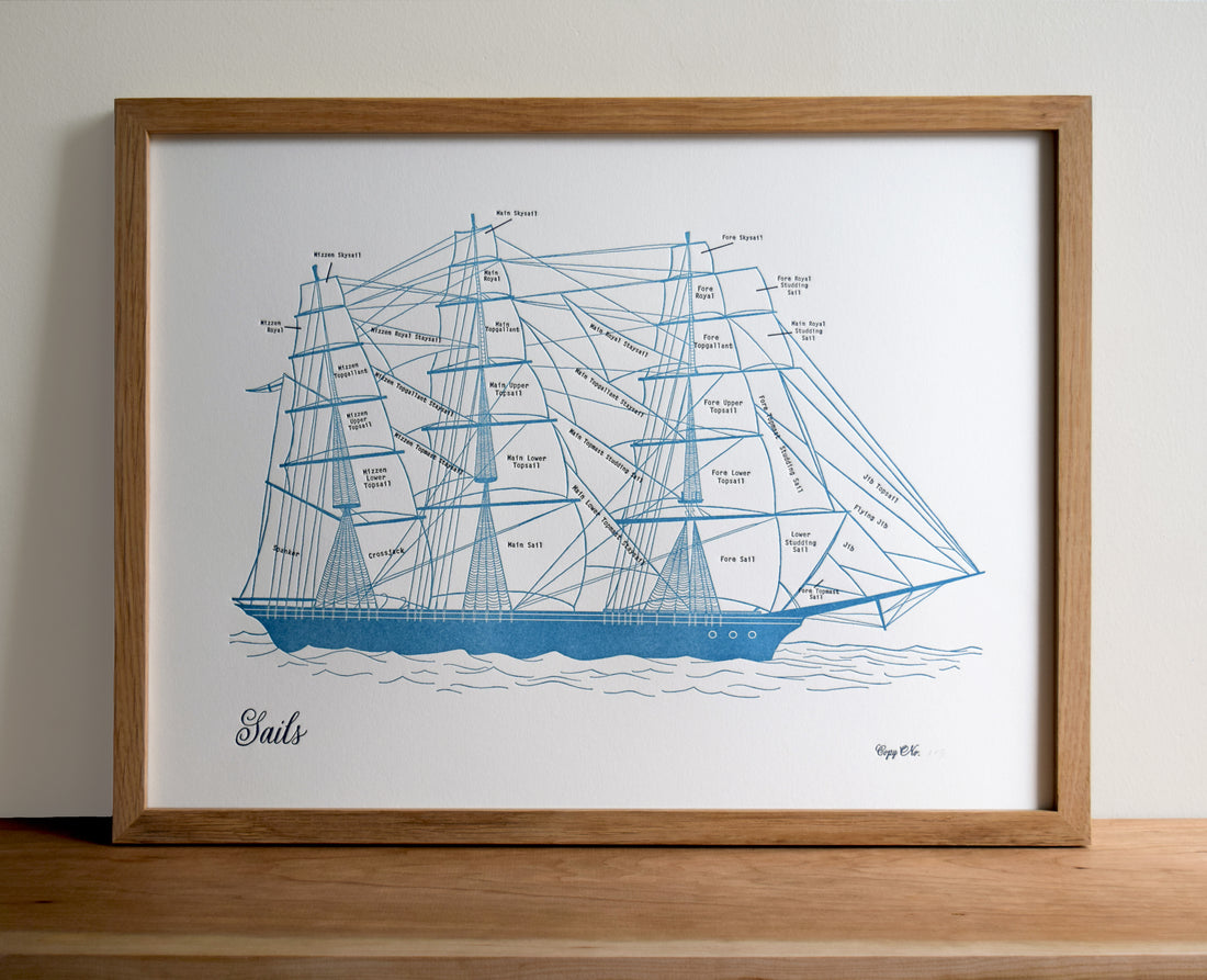 Clipper Ship Sail Chart