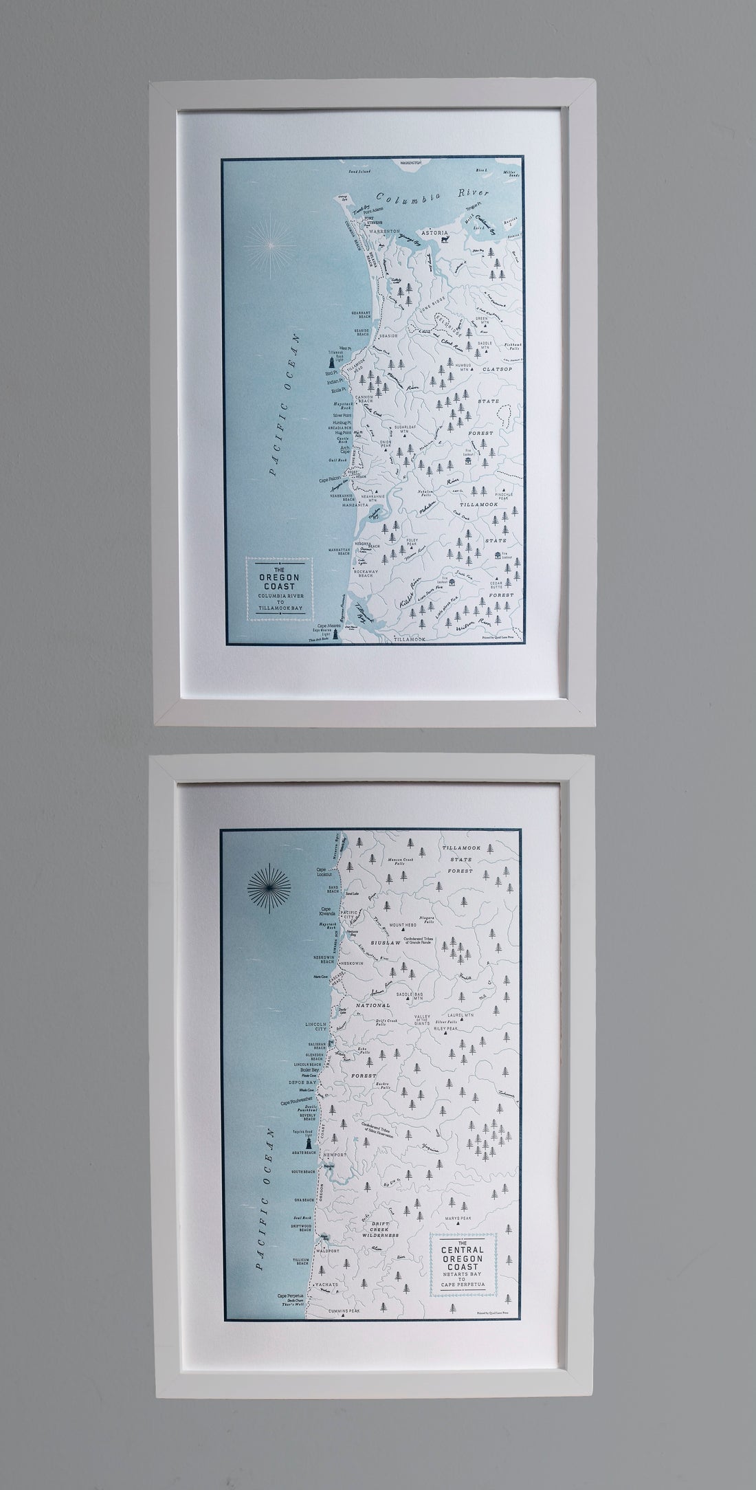 Oregon Coast Map, Columbia River to Tillamook Bay Map